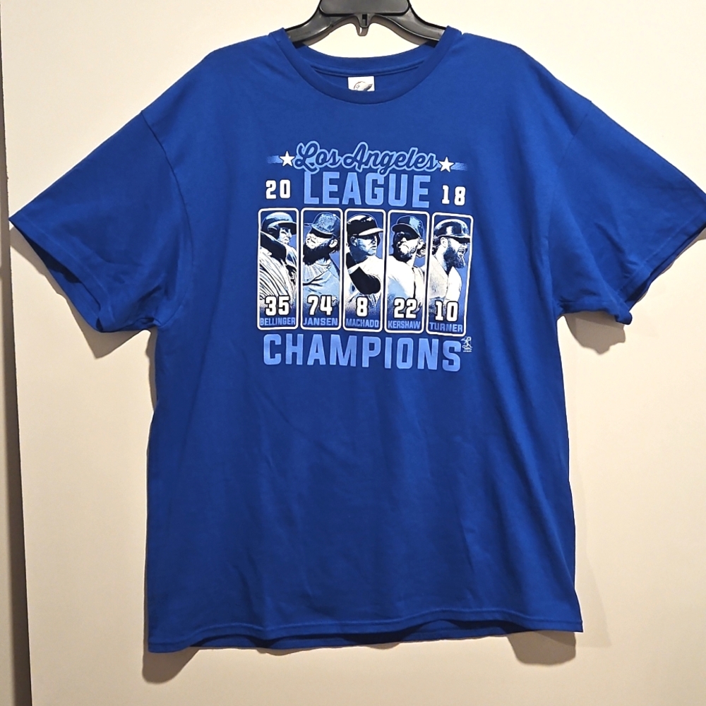 Los Angeles Dodgers league champions 2018. Blue short sleeve graphic tee Xl